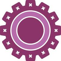 Cogwheel Glyph Two Colour Icon vector