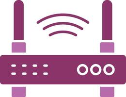 Wifi Router Glyph Two Colour Icon vector