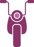Motorcycle Glyph Two Colour Icon vector