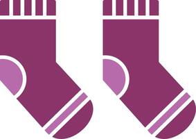 Sock Glyph Two Colour Icon vector