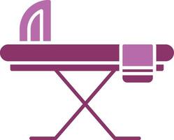 Ironing Board Glyph Two Colour Icon vector