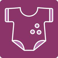 Baby Clothes Glyph Two Colour Icon vector