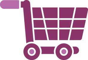 Trolley Glyph Two Colour Icon vector