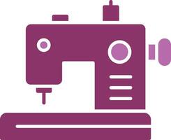 Sewing Machine Glyph Two Colour Icon vector