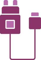 Charger Glyph Two Colour Icon vector