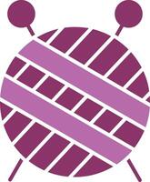 Knitting Glyph Two Colour Icon vector