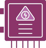 Fuse Box Glyph Two Colour Icon vector