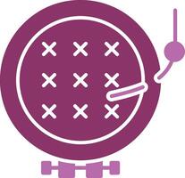 Cross Stitch Glyph Two Colour Icon vector