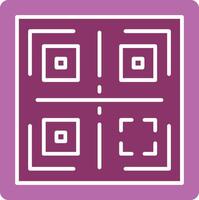 QR Glyph Two Colour Icon vector