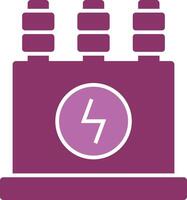 Power Transformer Glyph Two Colour Icon vector