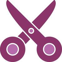 Scissors Glyph Two Colour Icon vector