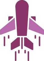 Air Transportation Glyph Two Colour Icon vector