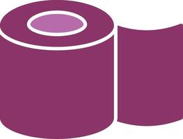 Tissue Roll Glyph Two Colour Icon vector