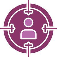 Target Glyph Two Colour Icon vector