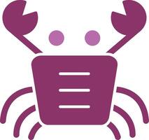 Crab Glyph Two Colour Icon vector