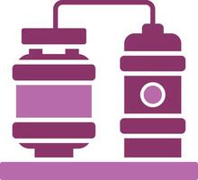 Processing Plant Glyph Two Colour Icon vector