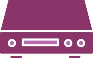 Dvd Player Glyph Two Colour Icon vector