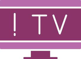 Tv Glyph Two Colour Icon vector