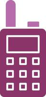Walkie Talkie Glyph Two Colour Icon vector