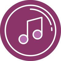 Music Note Glyph Two Colour Icon vector