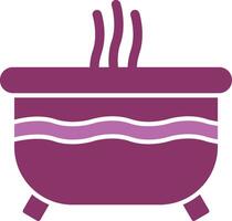 Hot Tub Glyph Two Colour Icon vector