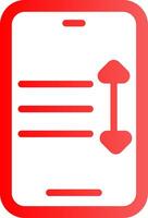 Glyph red Gradient Design vector