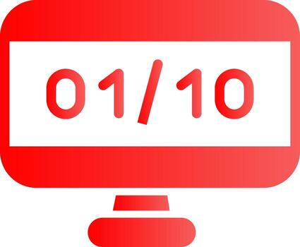 Binary Code Creative Icon Design vector