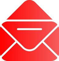 Glyph red Gradient Design vector