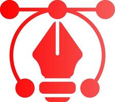 Glyph red Gradient Design vector