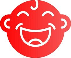 Glyph red Gradient Design vector