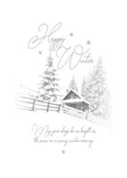 Happy Winter Greeting Card template