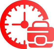 Work Time Boundaries Creative Icon Design vector