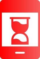 Glyph red Gradient Design vector