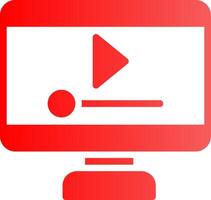 Video Player Creative Icon Design vector