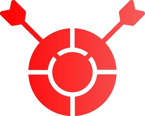 Glyph red Gradient Design