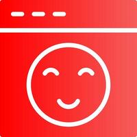 Glyph red Gradient Design vector