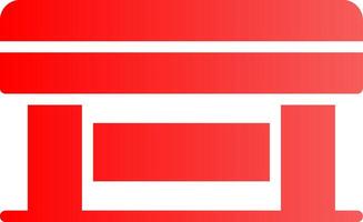 Glyph red Gradient Design vector