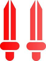 Glyph red Gradient Design vector