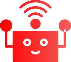 Robot Assistant Creative Icon Design vector