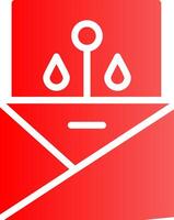 Glyph red Gradient Design vector