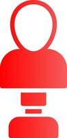 Glyph red Gradient Design vector