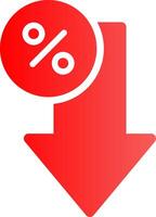 Decrease Creative Icon Design vector