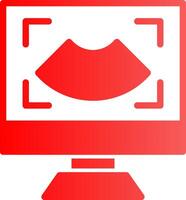 Glyph red Gradient Design vector