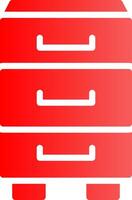 Glyph red Gradient Design vector
