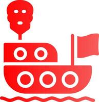 diseño de icono creativo de barco pirata vector