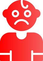 Sad Baby Creative Icon Design vector