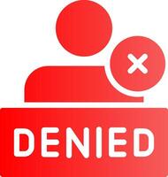 Denied Creative Icon Design vector