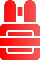 Glyph red Gradient Design vector