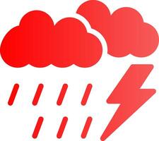 Thunderstorm Creative Icon Design vector