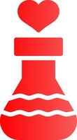 Glyph red Gradient Design vector